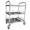 Surgical Stainless Steel Medical 2 Shelves Instrument Cart Trolley